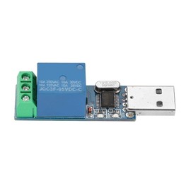 Liyeehao MCU PC USB Control Relay Board, High-Performance Microcontroller Chips, Manual Operation, USB Control Relay Module, Silver Contact, Mount, 1A, 3 Terminals, 1 Second Jog