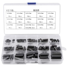 Vikye 140 Pcs Round Ended Feather Key, Parallel Drive Shaft Keys Set 8mm 10mm 12mm 16mm 20mm 25mm 30mm