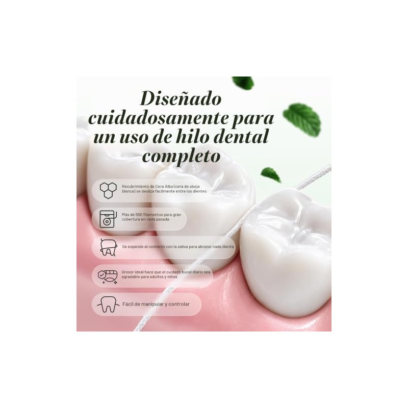 Boka Hilo de menta Ela Hecho de cera vegetal natural,