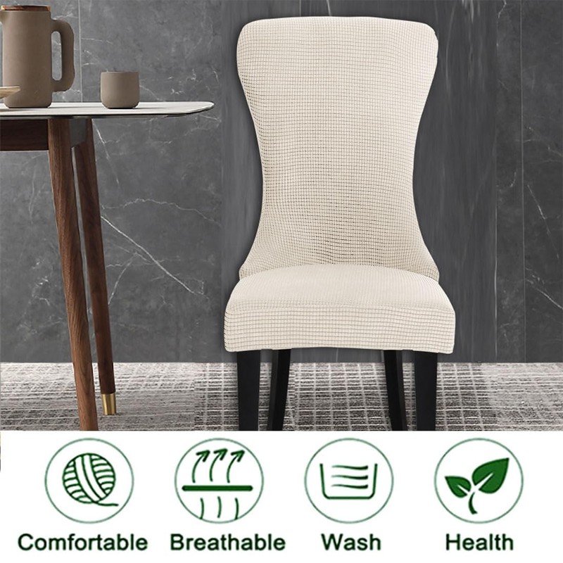 Buenanir Wingback Chair Cover Jacquard Wingback Dining Chair Covers Stretch