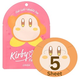 Lovisia 5pc Sheet Facial Mask, Hydrating & Moisturizing Face Sheet Masks by Collagen, Hyaluronic Acid, Shea Butter, Japanese Skincare for Soft & Supple Skin, Waddle Dee