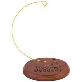 Tree Buddees Wooden Ornament Display Stand - Made of Walnut and Brass