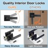 AIKKIL AIKKIL Matte Black Door Handle Interior Knob Keyless Levers