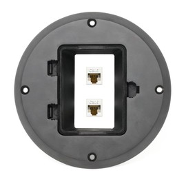 RiteAV 2 CAT6 Floor Box [Black]