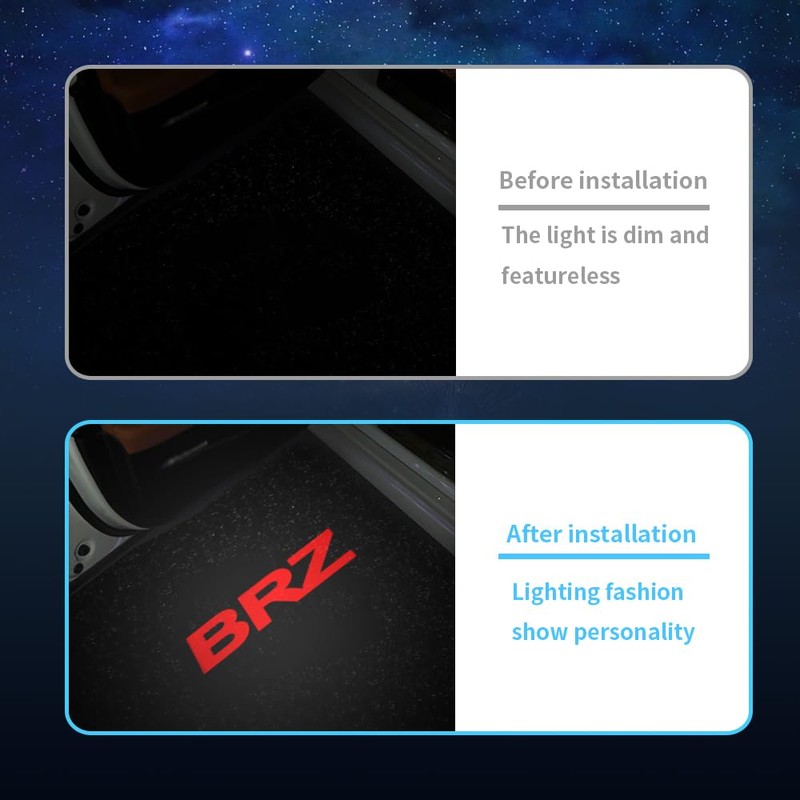 uunonaha 2 pcs Non-Fading LED Car Door Logo Lights Courtesy