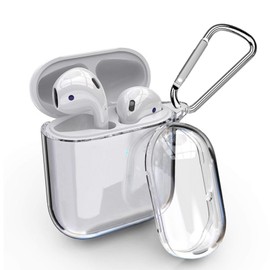 KANOYO Silikon Hülle für Airpods 2 Hülle Kopfhörer Case und Schutzhülle Kompatibel Airpods 1/2 Silikon Cover,Stoßfeste Schutzhülle,Kratzfest - Durchsichtig