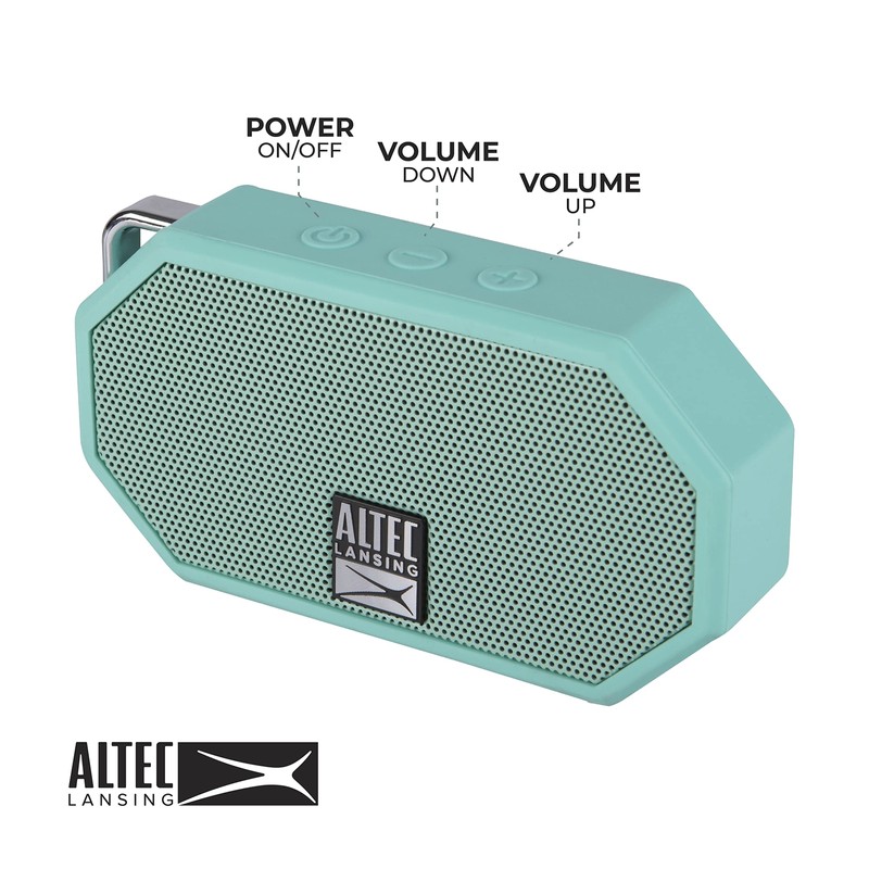 Altec Lansing Compact Bluetooth Speakers Waterproof Loud Sound for Outdoor