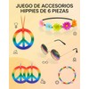 Disfraz de los 80 mujer – Set 6 piezas hippie