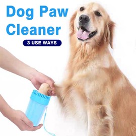Novique Dog Paw Cleaner, Foot Washer for Pets - Quickly Clean a Muddy Paw, Soft Silicone Bristles, Suitable for Small, Medium, Large Breed Dogs(with 1 Absorbent Towel)