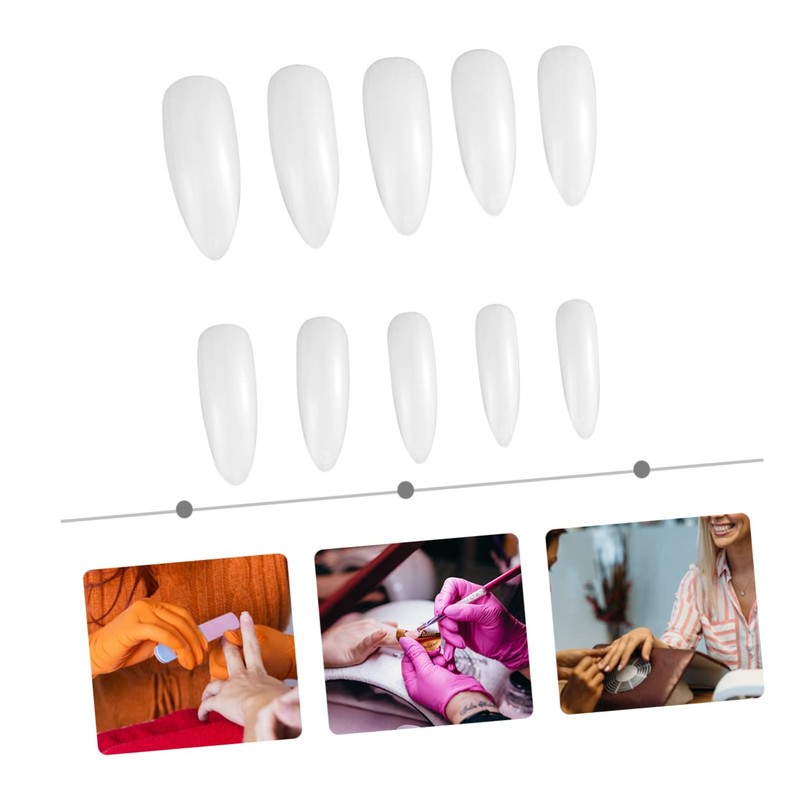 Baluue Elegant Water Drop Nail Tips 600 Pieces Full Cover