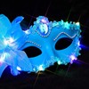 Maeaccx Blue Masquerade Mask for Women Light Up Flower Masks