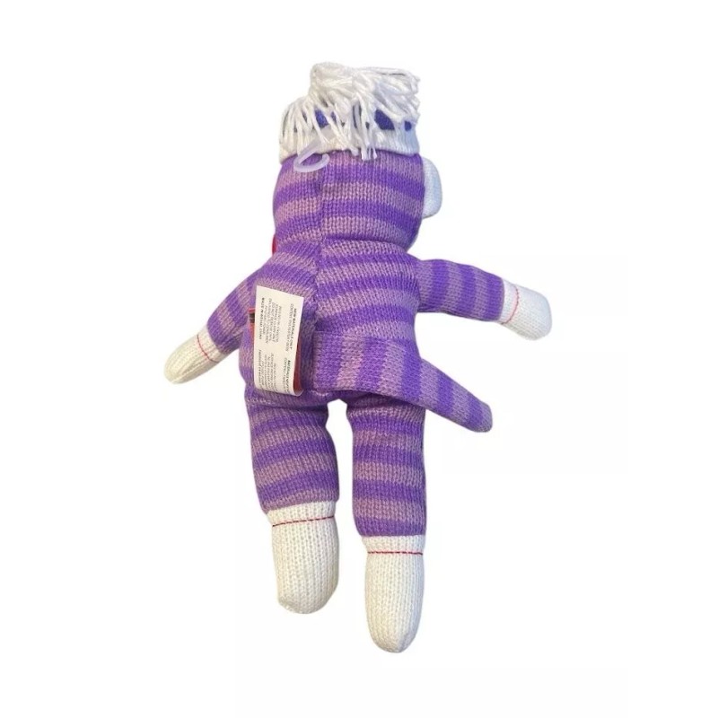 Plush Gear 11" Cuddle Sock Monkey - Purple
