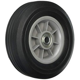 Shepherd Hardware 9600 8-Inch Hand Truck Replacement Wheel, Solid Rubber, 2-1/2-Inch Ribbed Tread, 5/8-Inch Bore Offset Axle