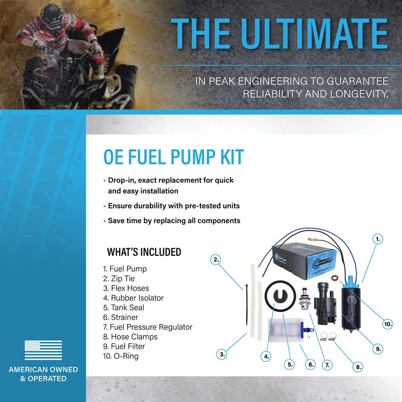 HFP-396-U3F Pol Ranger 800 2011-2012 ATV/Quad Fuel Pump with Extended