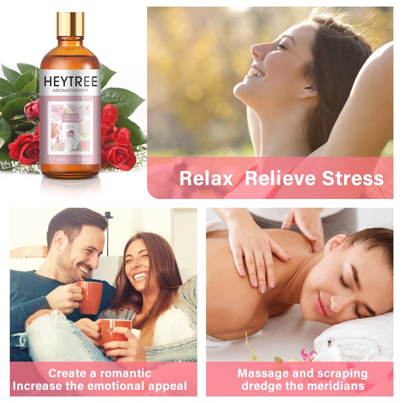 HEYTREE Rose Essential Oil 100ml Natural Rose Essential Oils Perfect