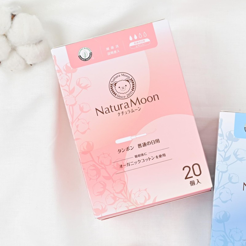 NaturaMoon Regular Tampons for Regular Days, Pack of 20