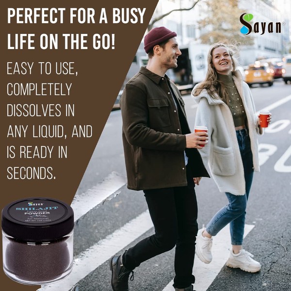 Sayan Shilajit Powder Freeze-Dry Pure Organic Extract 1oz 28g 1 Month Supply. Potent Fulvic Acid Supplement and Minerals for Detox. Antioxidant. Supports Memory, Nutrient Absorption, Immune System