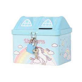 Piggy Bank Unicorn Coin Box Funny Saving Pot with Lock for Girls Kids Birthday Gifts