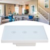 3 Gang Smart Touch Switch Glass Panel Voice APP Remote