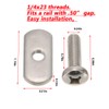 RANDDER 4 Pack Stainless Steel Kayak Rail/Track Screws & Track