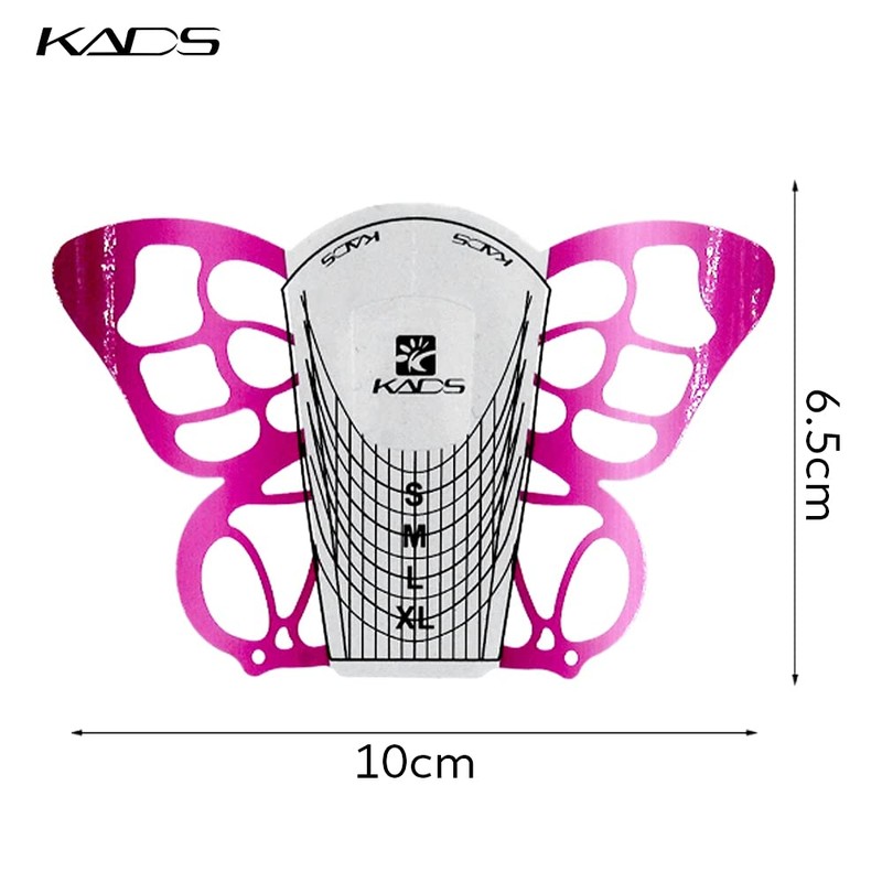 KADS 100pcs Butterfly Nail Extension Forms Self-Adhesive Gel Nail Extension