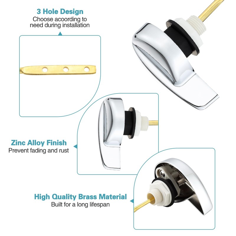 LavishStream Toilet Flush Handle for TOTO, Side Mount Toilet Handle