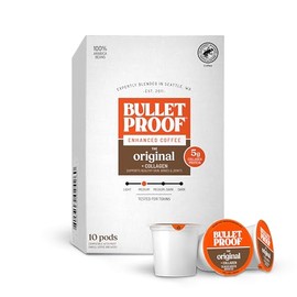 Bulletproof Cápsulas Individuales De Café  Colágeno, 10 Unidades, 100  Granos Arábica, Café Limpio Y Libre De Toxinas. El Empaque Puede Variar.       