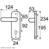 Handle on Plate Narrow White Key I Square 8 mm