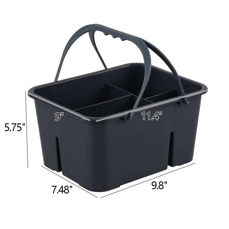 Tyminin Plastic Utility Caddy with Handle, Shower Caddy Tote 4