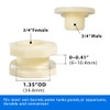 Quickun 3/4" ABS Bulkhead Water Tank Connector Adapter Fitting with