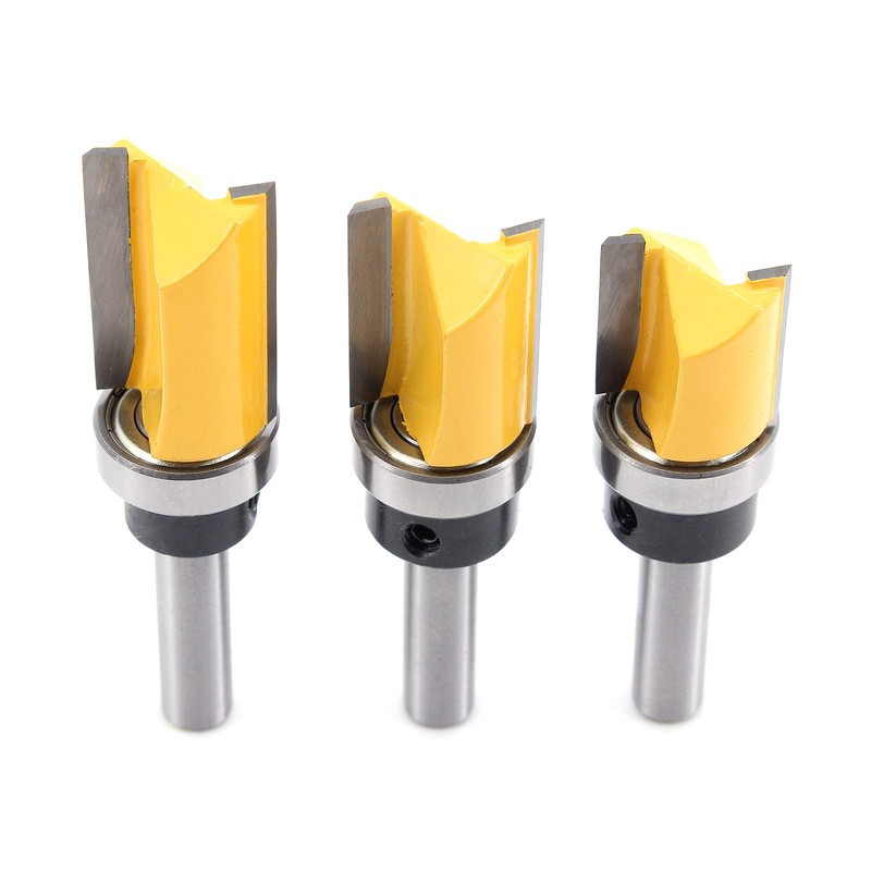 DingGreat 3 Pieces 8 mm Shank Flush Trim Pattern Template
