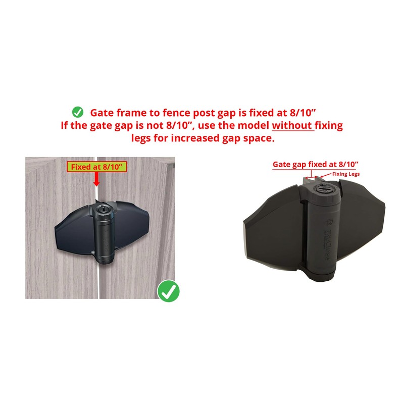 D&D Technologies TCHD2L2S3BTS TruClose Heavy Duty Gate Hinges, for Self