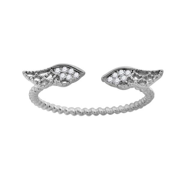 JewelryWeb 925 Sterling Silver Womens Cubic Zirconia Religious Guardian Angel