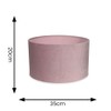 Modern Blush Pink Velvet Cylinder Ceiling Pendant Lampshade/Table Lamp Drum