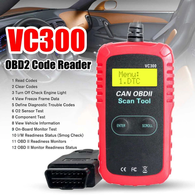 VC300 OBDII EOBD Car Code Reader OBD2 Scanner Automotive Engine