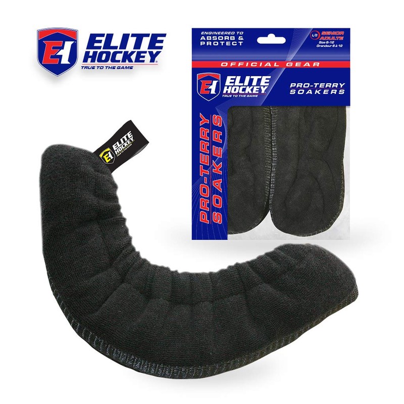 (One Size, Black) - Elite Hockey, Ice Hockey Skate Pro-Terry
