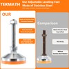 TERMATH Heavy Duty 3000 lb Capacity Stainless Steel Adjustable Leveling