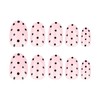 MERVF Oval Press on Nails Medium Fake Nails Black Polka