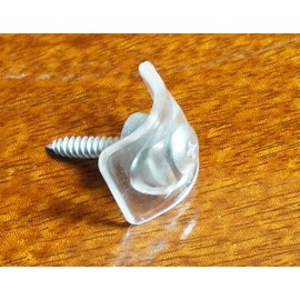 Corrugated Board Screws 5 x 35 for Wooden Bases [100 Pieces for 32 Waves] Used for Polycara/Galva Corrugated Sheets (Clear (Transparent)