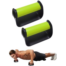 Kurop Push Up Bar Brackets 2 Pack Push Up Muscle Training Equipment Lightweight Easy Carrying Travel Business Business Fitness Exercise Stand (Green)