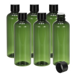 PATIKIL Travel Bottles with Screw Cap, 6 Pcs 3.4Oz(100ml) Leak Proof Refillable Empty Dispenser Container Squeeze Bottle with PP Screw Lid for Shampoo Toiletries Lotion Cream, Green