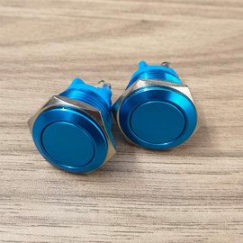 Gebildet 10pcs 12 mm 2A/12V/24V/125V/250V Waterproof Push Button Momentary Stainless Steel Button On/Off with Wire (High Head)