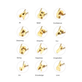 Qings Gold Brief Anhänger Halskette, Personalisierter Buchstabe A-Z exquisiter Anhänger Minimalistischer weiblicher Schmuck Buchstabe M Halskette