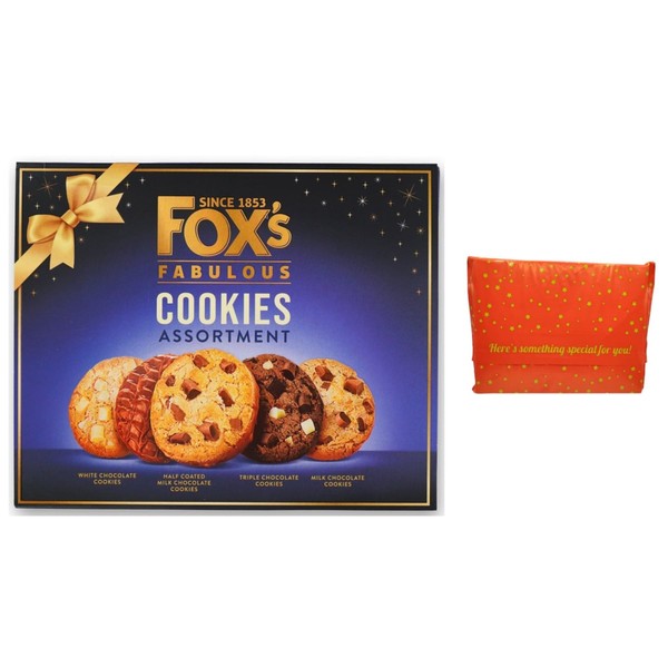 Fox's Fabulous Cookies Assortment 364 G (4 Varieties) | A Selection of Milk, White, Dark Chocolate Chunk Cookies, and Half Coated Milk Chocolate Chunk Cookies