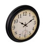 Outdoor Clock 16 Inch Large Wall Clocks Waterproof with Thermometer