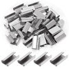 Swpeet 100Pcs 1/2" Packaging Open (Snap-On) Seals, Sturdy Metal Clips