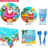 Christmas in July Decorations,151PCS Christmas in July Party Plates and
