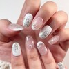 Butterfly handmade nail tips - Almond Egg / 버터플라이 수제네일팁