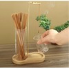 Modern Incense Holder with Glass Ash Catchers, Wooden Base, Glass