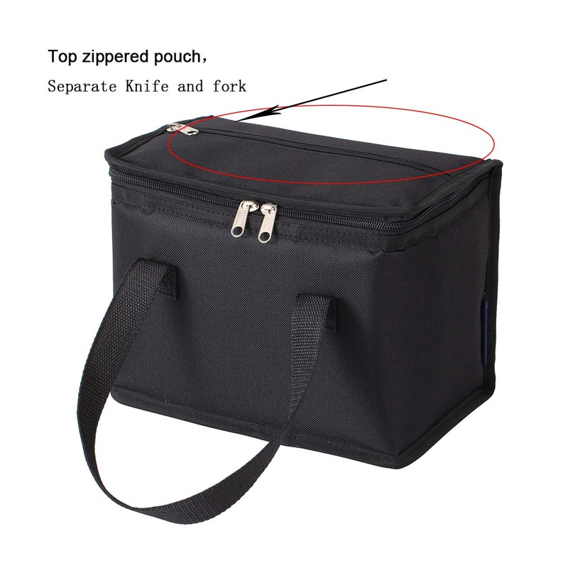 TEAMOOK Foldable Lunch Bag Insulated Lunch Box Water-Resistant Leakproof Soft